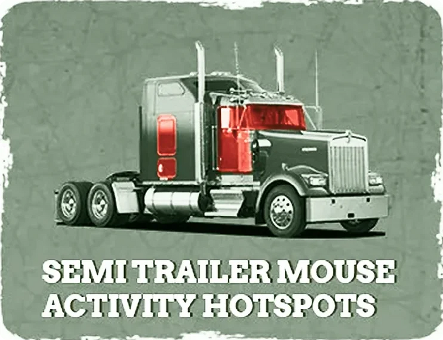 Semi trailer mouse activity hotspots