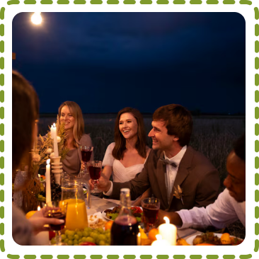 Customer patio dinner after setting up Mosquito TNT