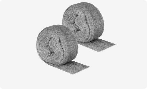 Steel wool and caulk